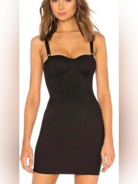 Revolve Superdown Black Sculpting Bustier padded push up BlackDress XS